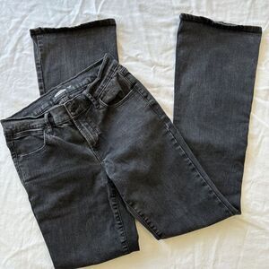 Old Navy Women Flare‎ Jeans Sz2 Black Denim Mid-Rise Pockets Stretch casual  K21